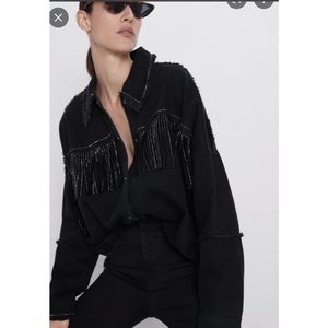 ZARA SHINY FRINGE JACKET